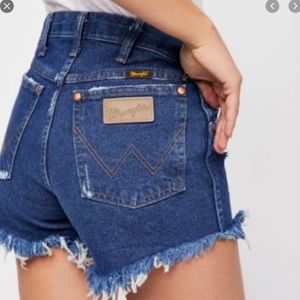 Reformation x Wrangler high waisted denim short